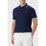 Tommy Hilfiger % 100 Pamuk Regular Fit Düğmeli Polo Yaka T Shirt Erkek Polo Yaka T Shirt MW0MW42748 Dcc - Lacivert - XL