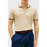 Tommy Hilfiger % 100 Pamuk Regular Fit Düğmeli Polo Yaka T Shirt Erkek Polo Yaka T Shirt MW0MW42748 Rbt - Kum