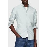 Tommy Hilfiger % 100 Pamuk Regular Fit Uzun Kollu Logolu Gömlek Erkek Gömlek MW0MW35774 L6K - Yeşil