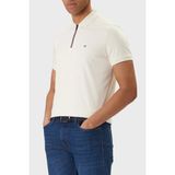 Tommy Hilfiger % 100 Pamuk Regular Fit Yarım Fermuarlı Polo Yaka T Shirt Erkek Polo Yaka T Shirt MW0MW41613 Z00 - Açık Bej