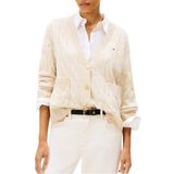 Tommy Hilfiger% 100 Yün Oversize V Yaka Örme Hırka Bayan HIRKA WW0WW43089 ADK