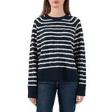 Tommy Hilfiger% 100 Yün Regular Fit Bisiklet Yaka Çizgili Kazak Bayan KAZAK WW0WW48394 0Y7