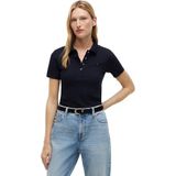 Tommy Hilfiger 1985 slim pique polo ss Kadın T-shirt desert sky S