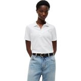 Tommy Hilfiger 1985 slim pique polo ss Kadın T-shirt th optic white XL