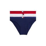 Tommy Hilfiger 3 pack bikini (ext.sizes) Kadın Bikini White/Primary Red/Preppy Navy L