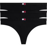 Tommy Hilfiger 3 PACK THONG Kadın Tanga BLACK/BLACK/BLACK XS