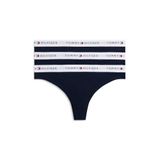 Tommy Hilfiger 3 PACK THONG Kadın Tanga, D N Navy/D N Navy/D N Navy, L