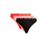 Tommy Hilfiger 3Lü Paket High Rise Thong Kadın Iç Giyim, Mor, Xs