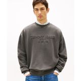 Tommy Hilfiger 90S Garment Dyed New Classics Crew Erkek Gri Sweatshirt - DM0DM22714-BDS