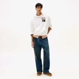 Tommy Hilfiger 90s Washed Photo City Erkek Beyaz Sweatshirt