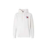 Tommy Hilfiger Adaptive tjm reg essential flag hood ext Erkek Sweatshirt Ancient White M
