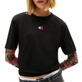 Tommy Hilfiger Adaptive tjw bxy badge tee ext Kadın Shirt Black XL