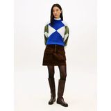 Tommy Hilfiger Alpaca Blend Argyle C-Nk Ls Swt Kadın Mavi Kazak - Ww0ww47464