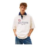 Tommy Hilfiger Athleisure Rugby Classic Polo Polo Yaka T-shirt, S, MW0MW41963Z00, Sarı, Erkek