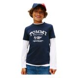 Tommy Hilfiger Baskılı Erkek Çocuk T-Shirt, 10 Yaş, 5003345747, Lacivert, Erkek Çocuklar