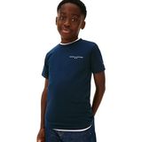 Tommy Hilfiger Baskılı Lacivert Erkek Çocuk T-Shirt, 8 Yaş, KS0KS00661C1G, Navy, Erkek Çocuklar