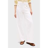 Tommy Hilfiger Bayan diğer kot pantolon DNM CLR 70's Wide Leg Hw Ww0ww48576, Beyaz (Th Optik Beyaz), 27W / 30L