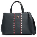Tommy Hilfiger Bayan Th Timeless Mini Satchel Aw0aw18154 Çanta, Mavi (Uzay Mavisi), Standart