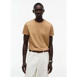 Tommy Hilfiger Bej Erkek Bisiklet Yaka T-Shirt MW0MW33202RBC_LUXURY Interlock Tee