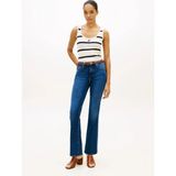 Tommy Hilfiger Bej - Lacivert Kadın Kazak Co Full Needle Tank