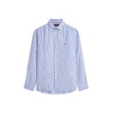 Tommy Hilfiger Bengal Çizgili Keten Gömlek, M, MW0MW424000A4, Lacivert, Erkek