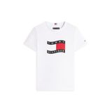 Tommy Hilfiger Beyaz Erkek Çocuk Baskılı T-Shirt, 14 Yaş, KB0KB10275, White, Erkek Çocuk