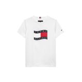 Tommy Hilfiger Beyaz Erkek Çocuk Baskılı T-Shirt, 16 YAŞ, KB0KB10275, White, Erkek Çocuk