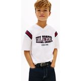 Tommy Hilfiger Beyaz Erkek Çocuk Baskılı T-Shirt KB0KB10272YBR - 10 Yaş
