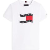 Tommy Hilfiger Beyaz Erkek Çocuk Baskılı T-Shirt KB0KB10275YBR - 8 Yaş