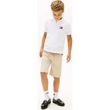 Tommy Hilfiger Beyaz Erkek Çocuk Nakışlı Polo T-Shirt KB0KB10227YBR - 8 Yaş