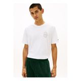 Tommy Hilfiger Beyaz Logo Baskılı T-Shirt, S, MW0MW42364, White, Erkek