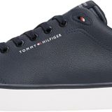Tommy Hilfiger Bileksiz Vulkanize Sneaker - Lacivert, 46, TH HI VULC CORE LOW LTH II ESS, Desert Sky, Erkek