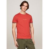 Tommy Hilfiger Bisiklet Yaka Kırmızı Erkek T-Shirt MW0MW32584XM0 - XL