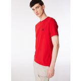 Tommy Hilfiger Bisiklet Yaka Kırmızı Erkek T-Shirt MW0MW33987