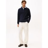 Tommy Hilfiger Bisiklet Yaka Normal Mavi Erkek Kazak MW0MW39536DW5_STRIPE STRUCTURE ZIP