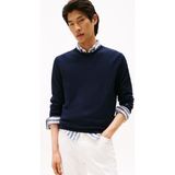 Tommy Hilfiger Bisiklet Yaka Normal Mavi Erkek Kazak MW0MW39775DW5_DC Fıne Merıno Wool C
