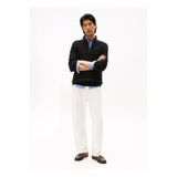 Tommy Hilfiger Bisiklet Yaka Normal Siyah Erkek Kazak MW0MW40448BDS_PIMA CTN CASH STRUCTU