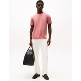 Tommy Hilfiger Bisiklet Yaka Pembe Erkek T-Shirt MW0MW39779TI0_DC Mercerısed Cotton