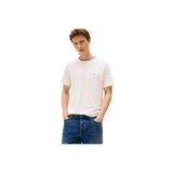 Tommy Hilfiger Bisiklet Yaka Sarı T-Shirt, L, TOM 3580, Krem, Erkek