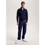 Tommy Hilfiger Bisiklet Yaka Slim Fit Mavi Erkek Kazak MW0MW28049DW5