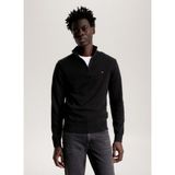 Tommy Hilfiger Bisiklet Yaka Slim Fit Siyah Erkek Kazak MW0MW28049BDS - XL