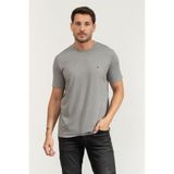 Tommy Hilfiger Bisiklet Yaka T-Shirt, L, MW0MW39350, Gri, Erkek