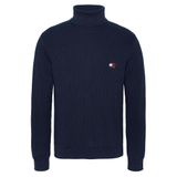 Tommy Hilfiger Boğazlı Kazak, XL, DM0DM19434-C1G, Dark Night Navy, Erkek