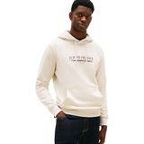 Tommy Hilfiger BRAND LOVE HILFIGER HOODIE Sweatshirt, 2XL, MW0MW40534, Ekru, erkek