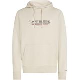 Tommy Hilfiger BRAND LOVE HILFIGER HOODIE Sweatshirt, 3XL, MW0MW40534, Ekru, erkek