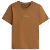 Tommy Hilfiger Brand Love Small Center Tee Erkek Kahverengi T-Shirt - Mw0mw41453
