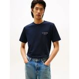 Tommy Hilfiger Brand Love Small Hılfıger Tee Erkek Mavi T-Shirt - Mw0mw41456