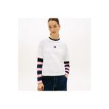 Tommy Hilfiger Bxy Badge Kadın Beyaz T-Shirt