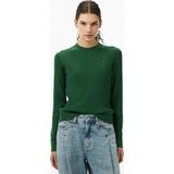 Tommy Hilfiger Cable Kadın Yeşil Kazak - LZP-Yeşil - XS