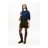 Tommy Hilfiger Cepli Kadife Mini Kadın Yeşil Etek WW0WW46649MR8